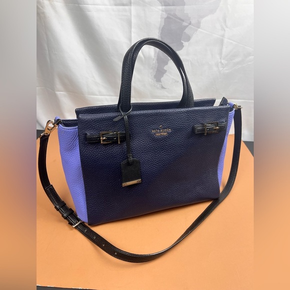 kate spade NY holder street Lanier leather satchel bag Blue - Picture 10 of 14